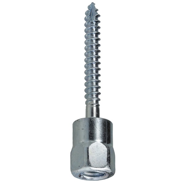 Rod Hanger, Wood, 1/4 in x 2 in Size, 2" L, Carbon Steel Zinc Plated, 100 PK
